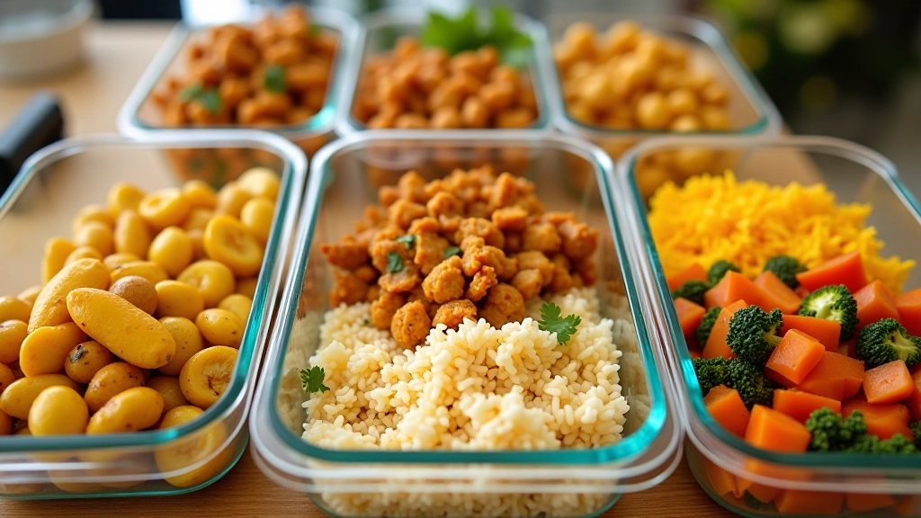 Batch cooking preparation with meal containers