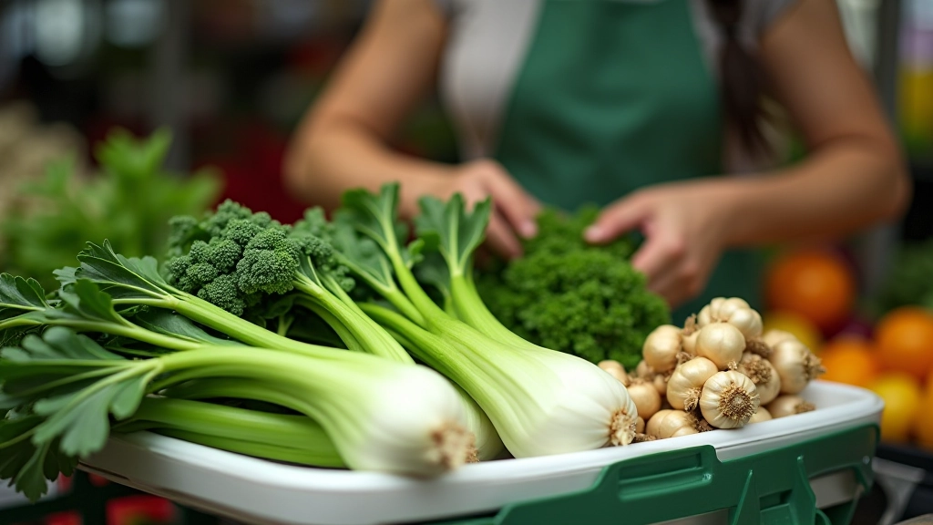 Fresh colorful vegetables at wet market stall with price tags displayed