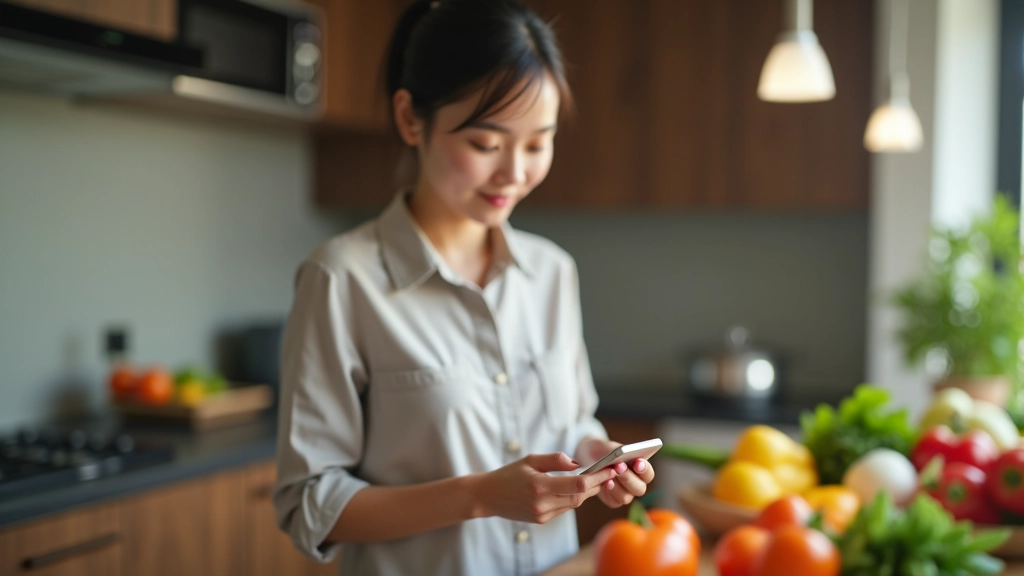 Person holding smartphone showing mobile app interface with digital coupons and loyalty rewards dashboard highlighted